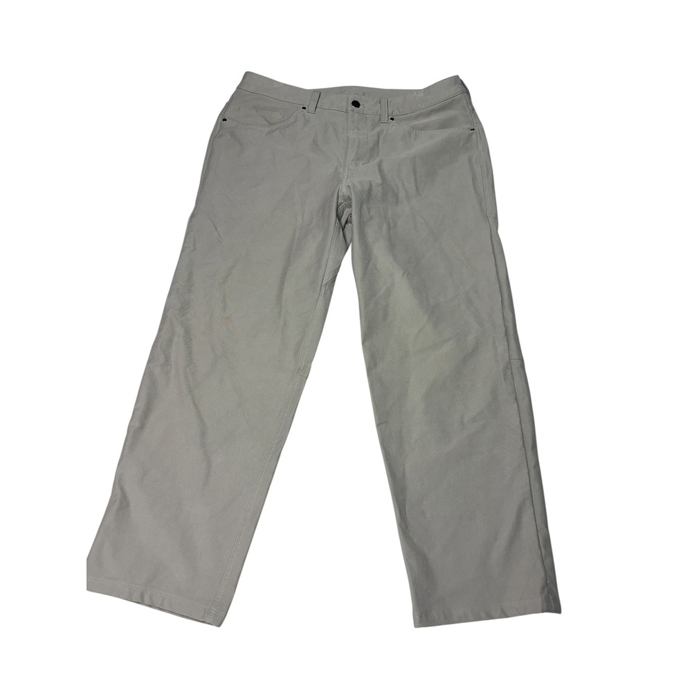 Lululemon ABC Slim-Fit Crop Utilitech PantS Relaxed Tan Beige Men 34 x 27 M5AHS0
